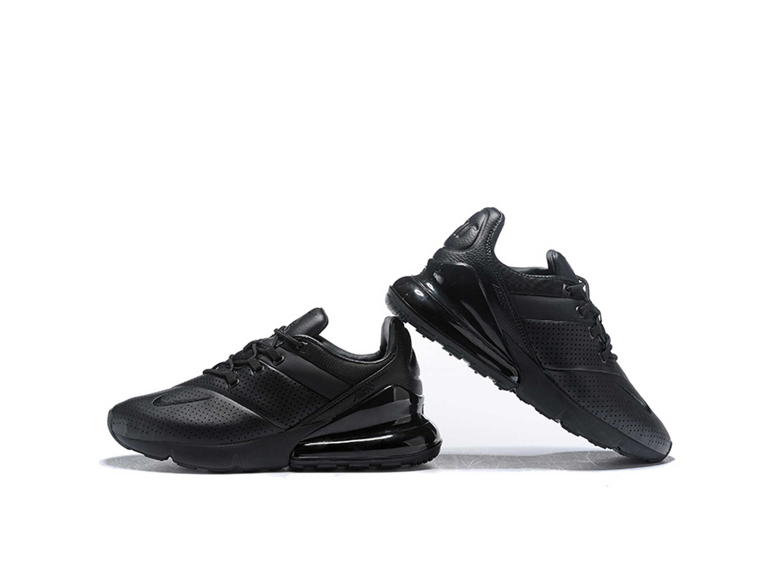 Nike Air Max 270 Black, черные, кожа, мужские