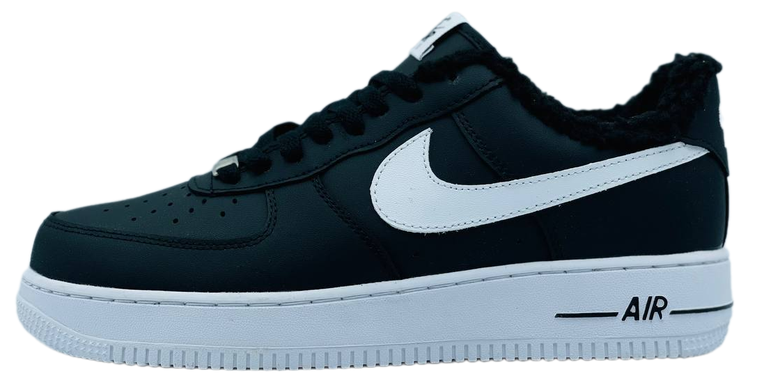 Nike  Air Force 1 Low White/Black зимние